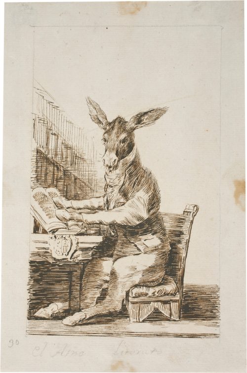 El asno literato, Francisco de Goya (c) Museo del Prado